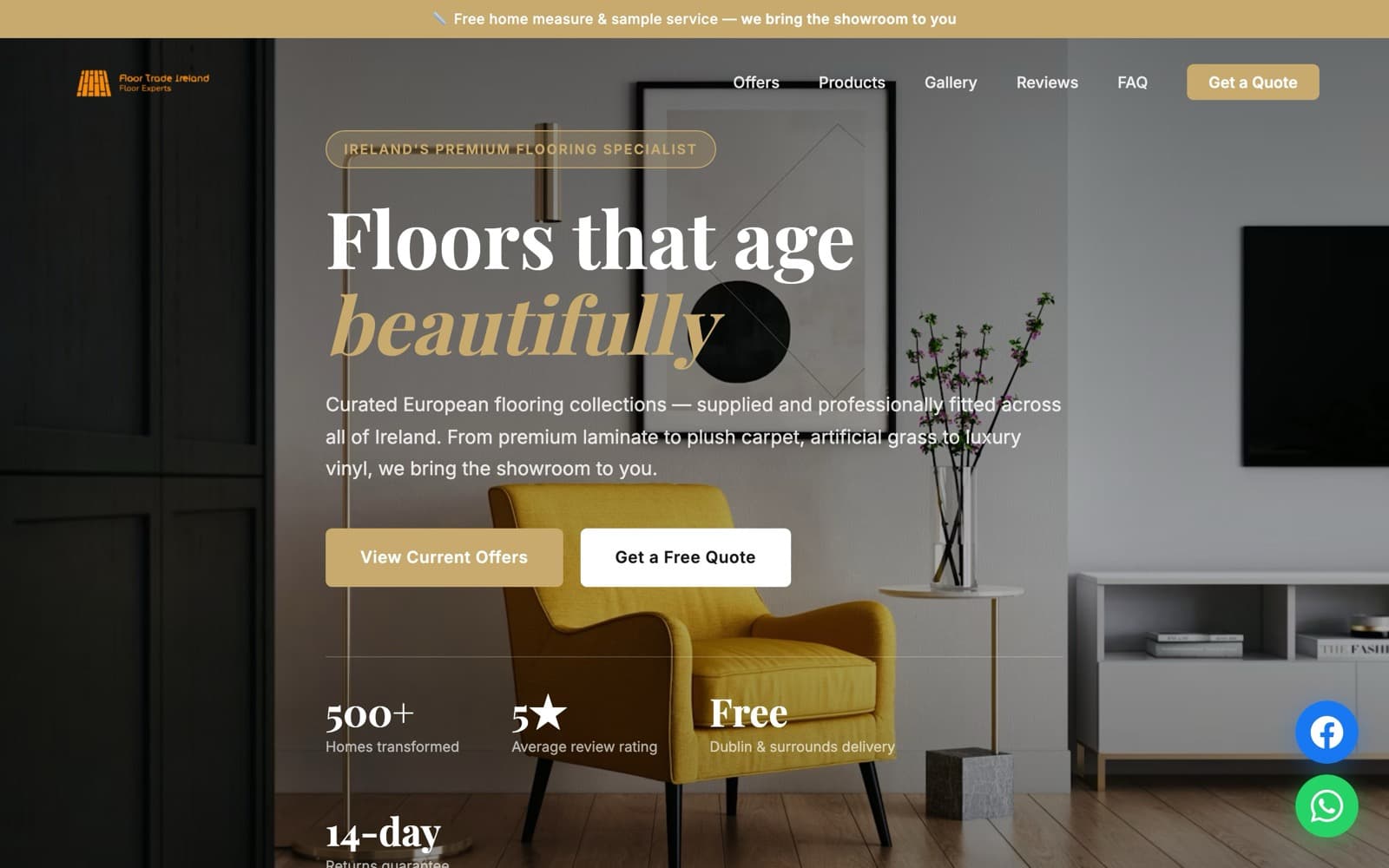 The Floor Trade Ireland website